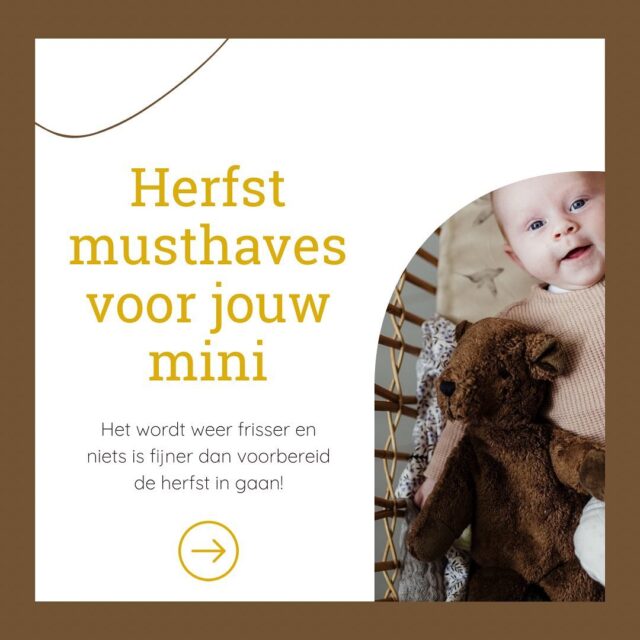 De herfst is begonnen, de temperatuur is langzaam aan het dalen en de bladeren beginnen van de bomen te vallen.🍂 Wij hebben vijf herfst musthaves voor jouw mini op een rijtje gezet. Benieuwd welke jouw favoriet is, gewoon even nieuwsgierig! 😊

Heb je nu nog niets nodig? Sla dit bericht dan op voor later.