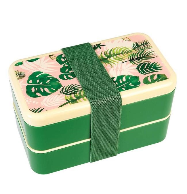 steenkool Penelope Ontcijferen Lunchbox met vakjes tropical palm | Broodtrommels | Dreumes enZo