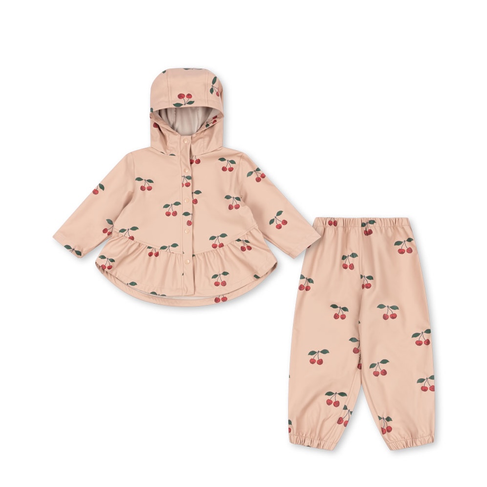 Konges Sløjd 2-delig regenpak Ma Grande cerise blush