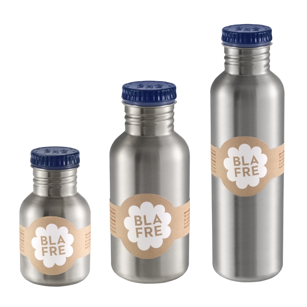 Blafre RVS drinkfles donkerblauw 300ml, 500ml en 750ml