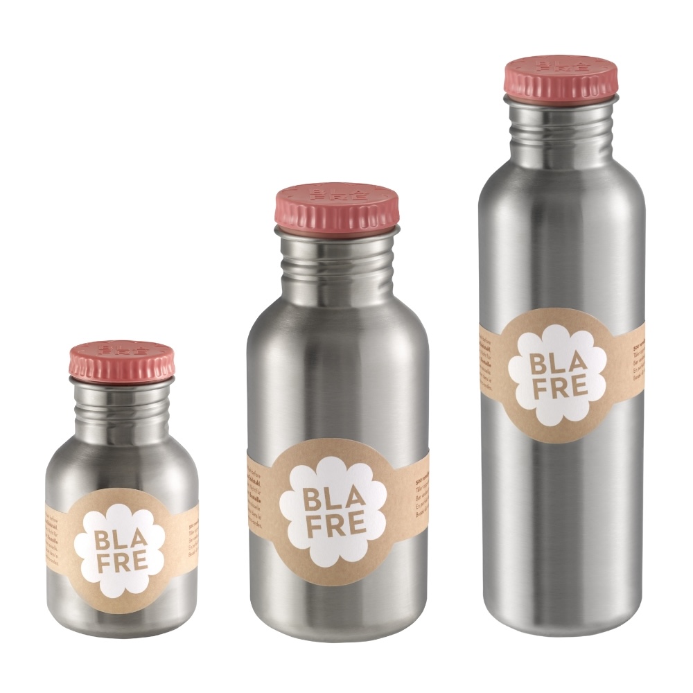 Blafre RVS drinkfles roze 300ml, 500ml en 750ml