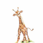 A3 poster Christof de giraffe van Iris van Dijck