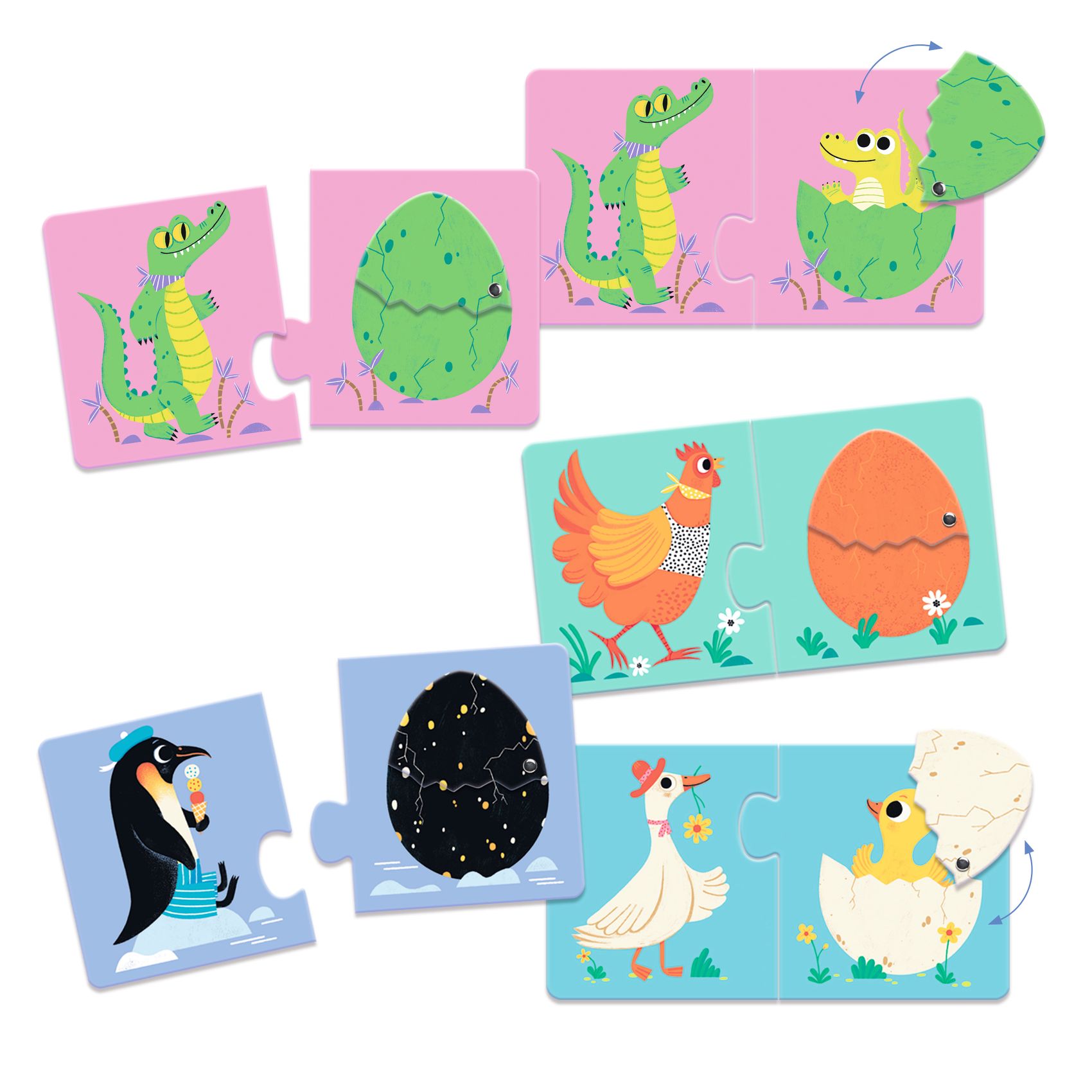 Djeco_puzzel_duo_dieren_ei_dreumesenzo-4 Grappige dieren in het ei Djeco puzzel