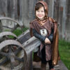 Ridderkostuum tuniek en cape brilliant copper knight