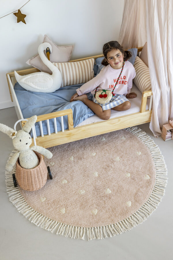 Tapis Petit vloerkleed Fleur met hartjes