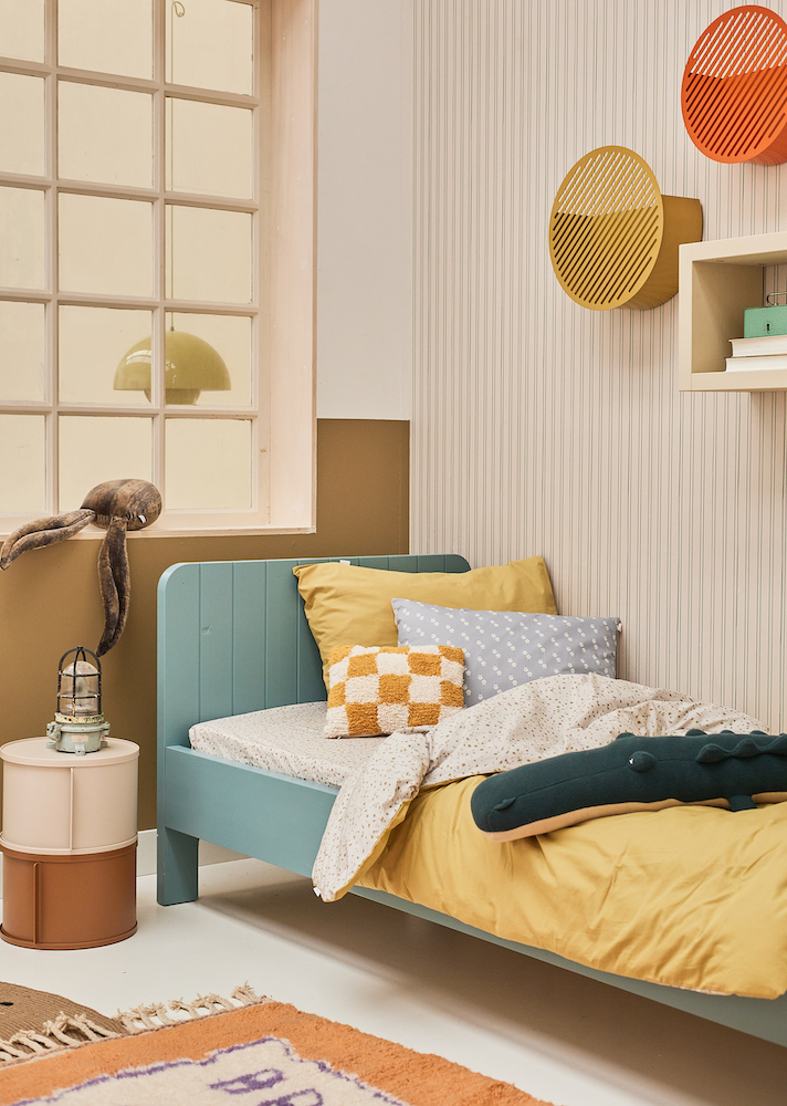 Hoeslaken 1-persoons terrazzo print merk Bibelotte