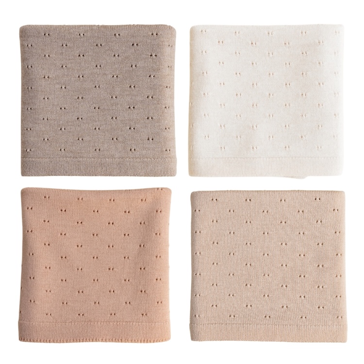 Hvid dekentje Bibi verkrijgbaar in meerdere kleuren