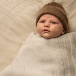 Hvid deken Holly silver