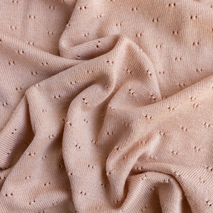 Hvid babydeken blanket bibi apricot