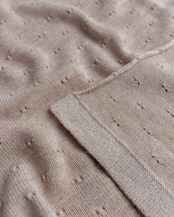 Hvid dekentje Bibi kleur Sand