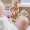 Hvid booties oat beige