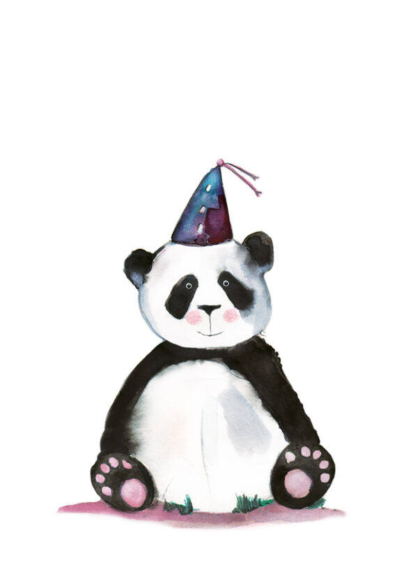 Ansichtkaart Panda Teun door Iris van Dijck