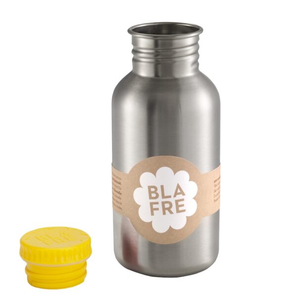 Blafre RVS drinkfles met gele dop 500ml