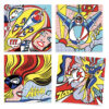 Djeco tekenset popart stripverhaal heroes inspired by lichtenstein