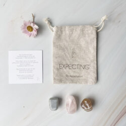 Edelstenen expecting baby - maansteen, agaat, rozenkwarts