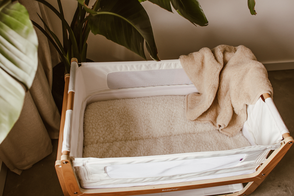 Kicolabel hoeslaken 100% Merinowol wieg en co-sleeper