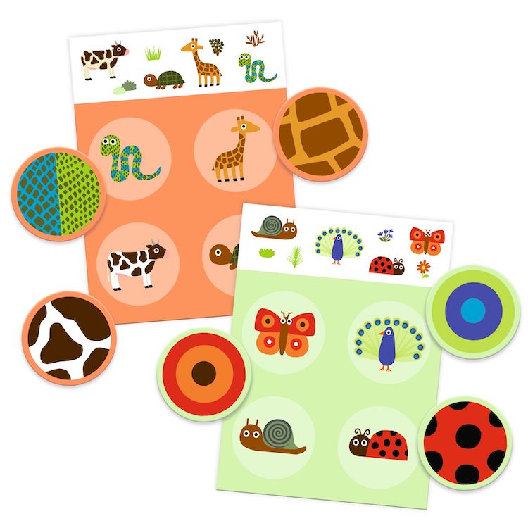 Djeco lotto spel veren en vacht dieren