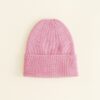 Hvid baby beanie fonzie newborn cotton candy