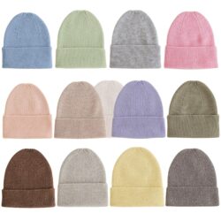 Hvid baby beanie fonzie newborn