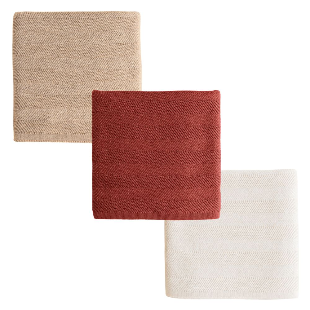 Hvid babydeken blanket Freddie sand cream wild-berry