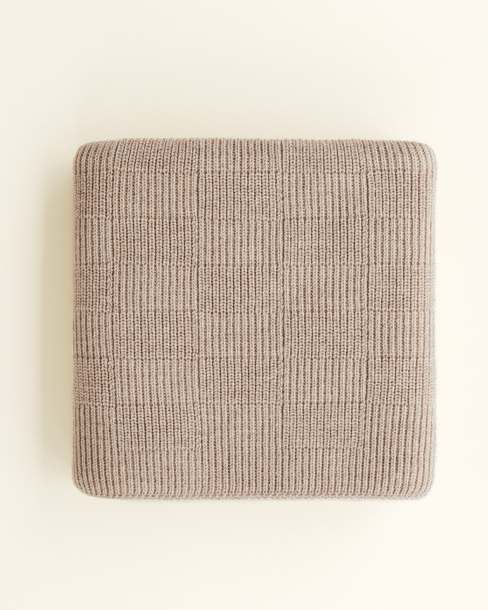 Hvid blanket IVY sand