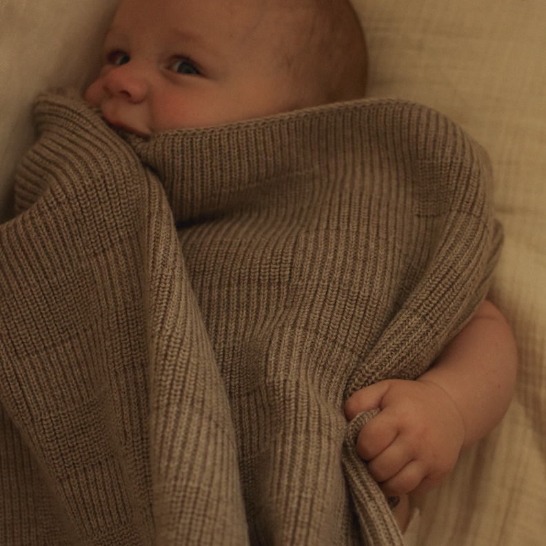 Hvid babydeken IVY pebble