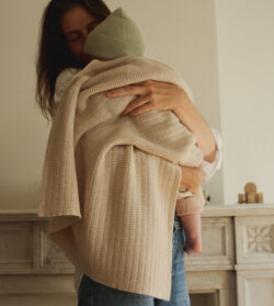 Hvid babydeken Ida cream