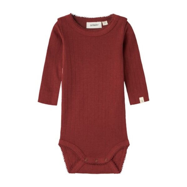 Lil' Atelier romper met lang mouw bordeaux rood