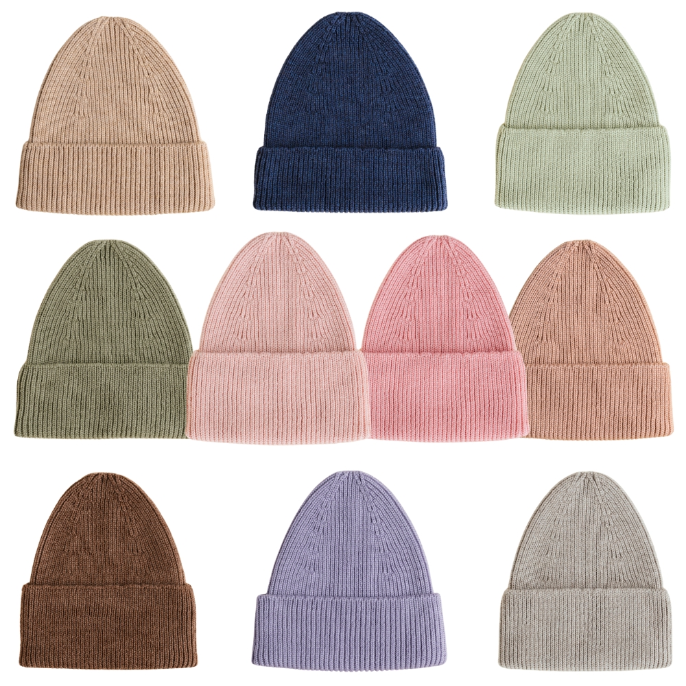 Hvid beanie fonzie kids