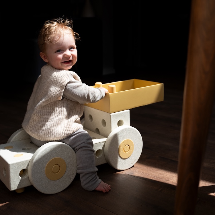 Modu 3-in-1 loopwagen sand-honey