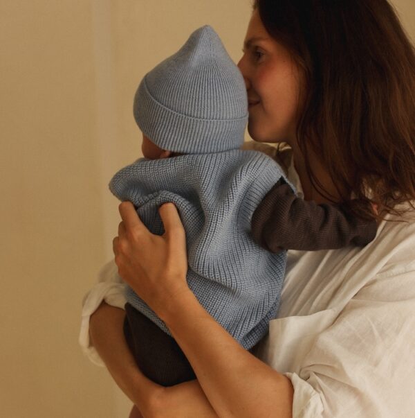 Hvid spencer vest harvey baby light blue