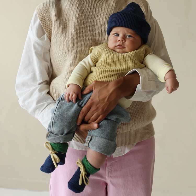 Hvid spencer vest harvey baby light yellow