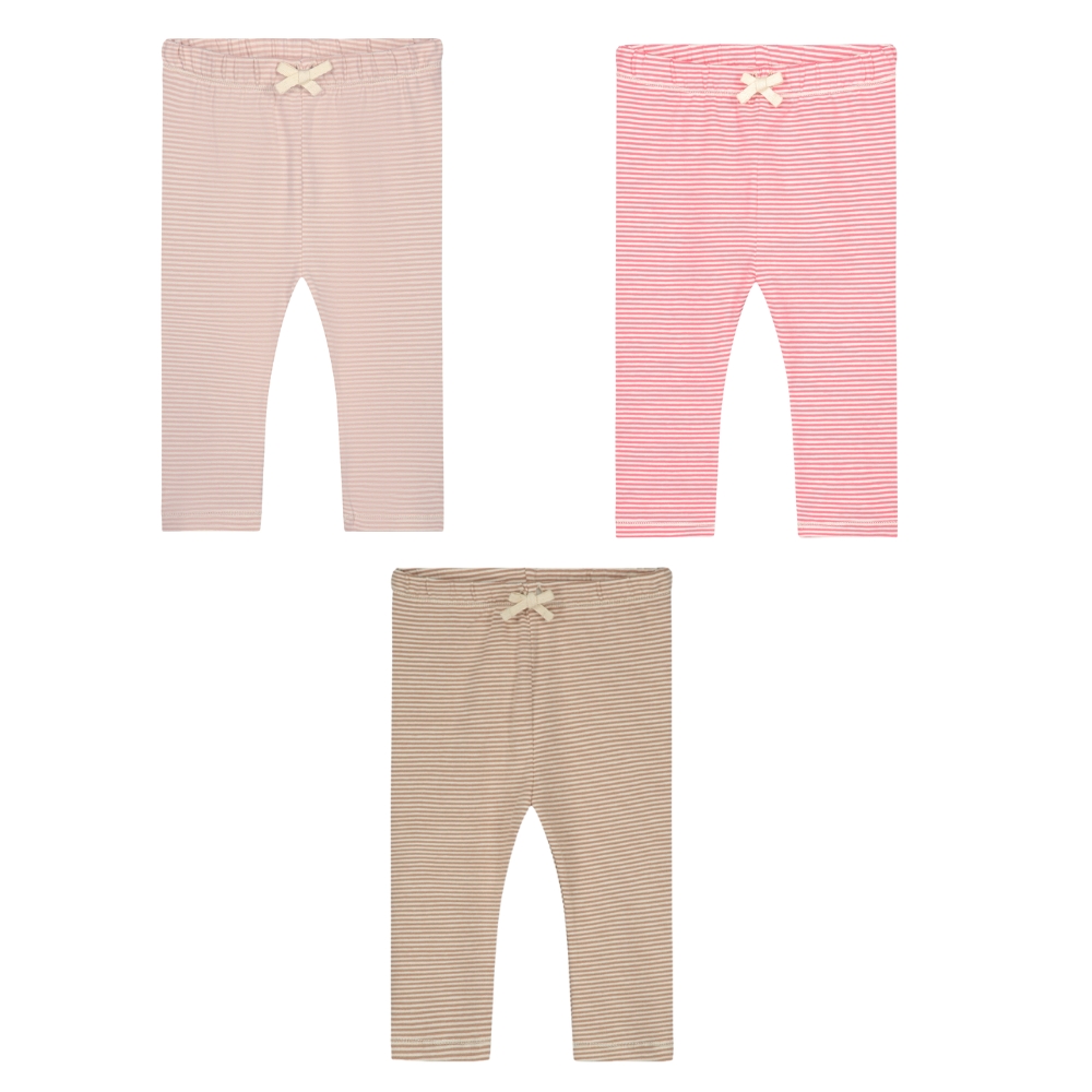 Gray Label baby legging gestreept cherry, faded pink en biscuit