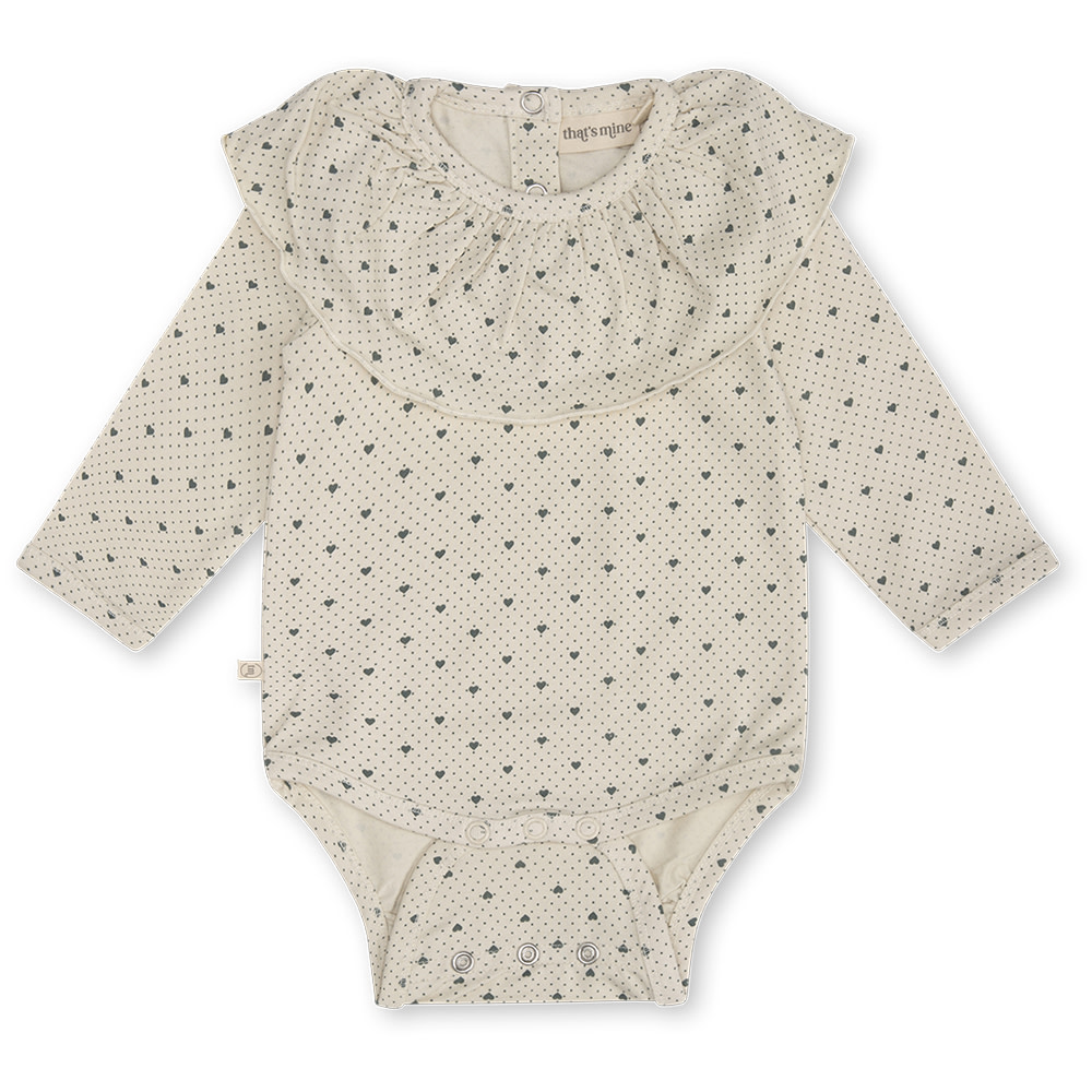 That's Mine romper met kraag lots of love sky