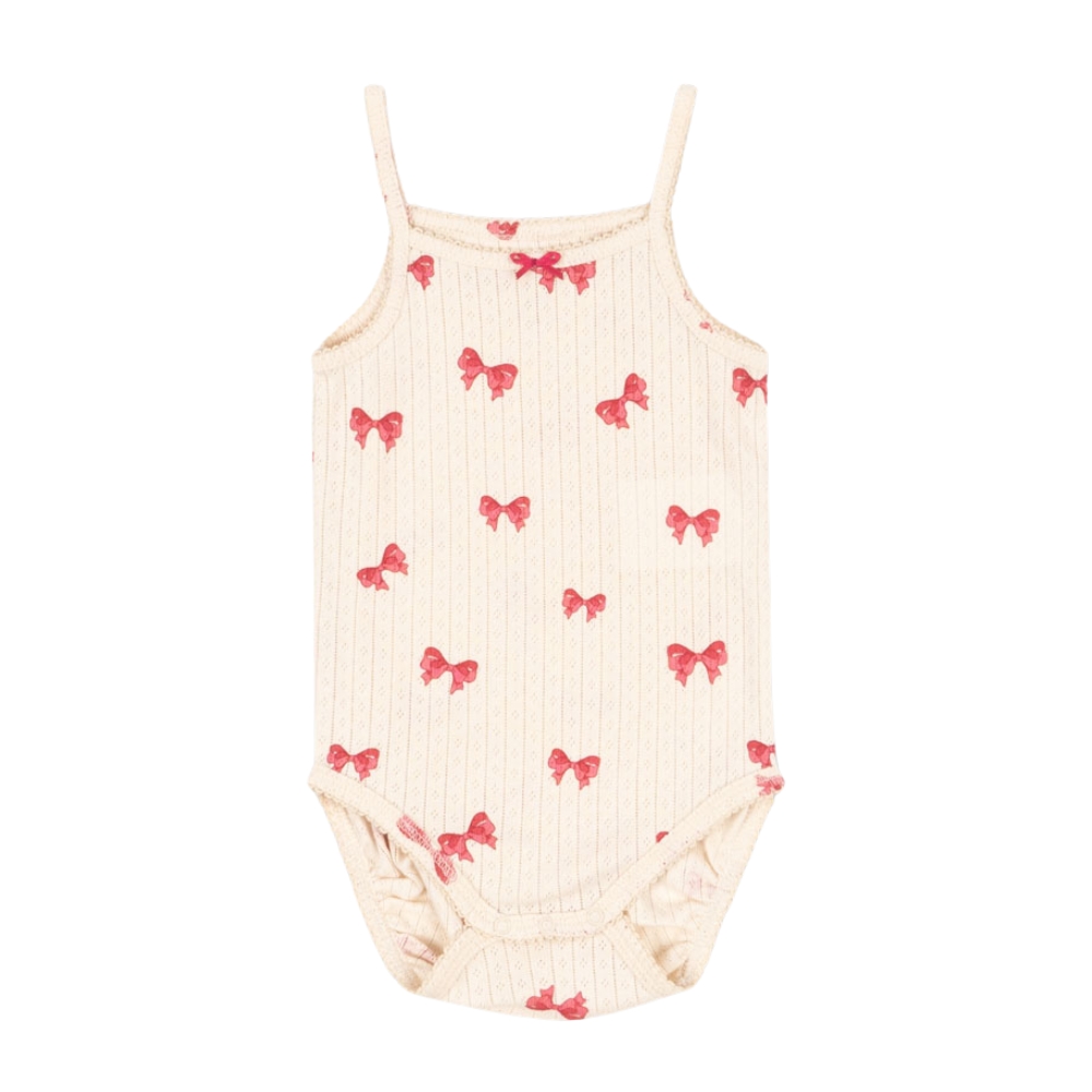 Konges Sløjd mouwloze romper minnie strap rosia bow