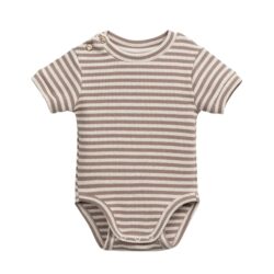 Play Up rib romper striped rocks