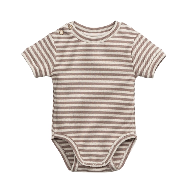 Play Up rib romper striped rocks