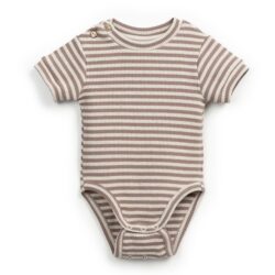 Play Up rib romper striped rocks