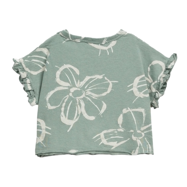 Play Up jersey t-shirt bloemenprint Madalena groen