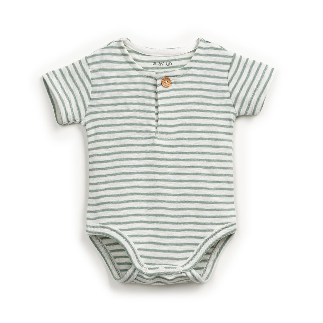 Play Up romper gestreept korte mouw groen