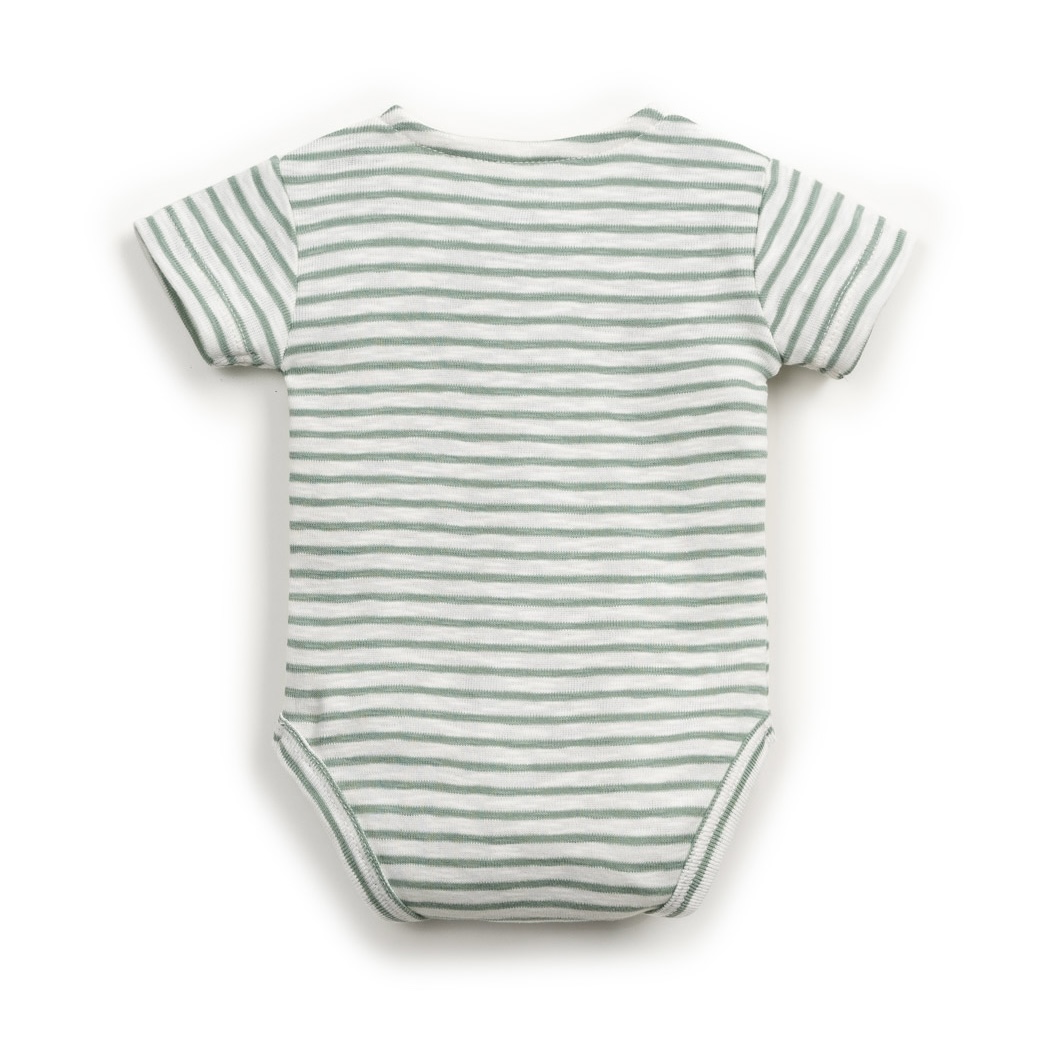 Play Up romper gestreept korte mouw groen