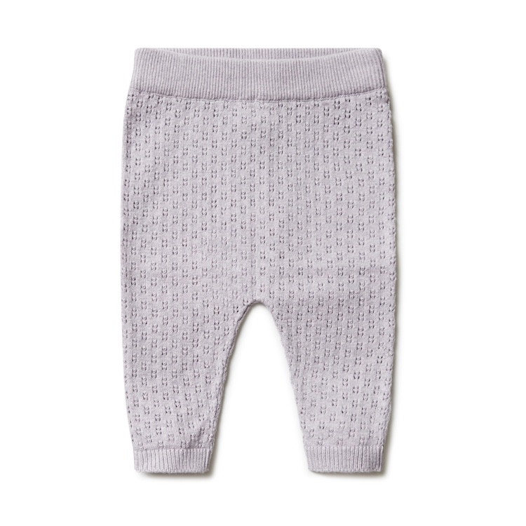 Puri Organic baby broek ajour lavendel