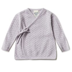 Puri Organic overslag vestje ajour lavendel katoen - zijde