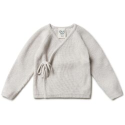 Puri Organic overslag vestje beige melange katoen - zijde