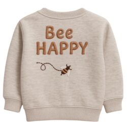 Two You Label Sweater Bee happy oat