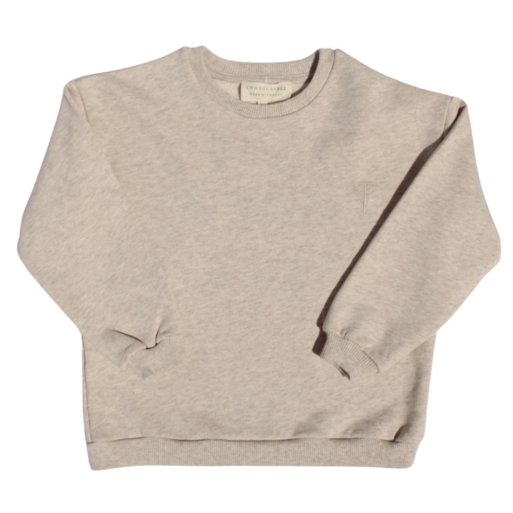 Two You Label Sweater Bee happy oat