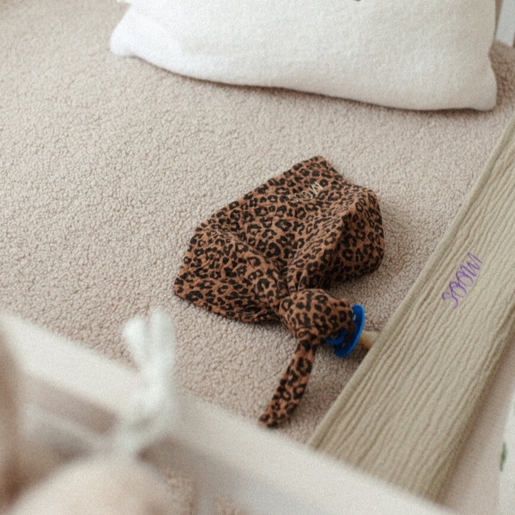 Atelier Pomme ledikantdeken teddy bonjour beige