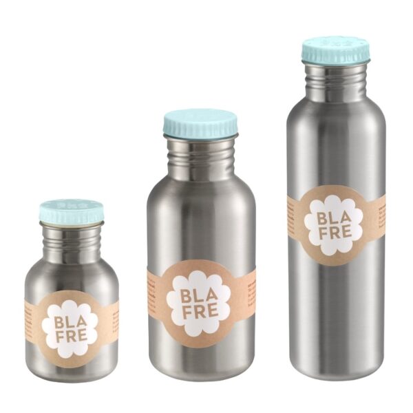 Blafre RVS drinkfles lichtblauw 300ml, 500ml en 750ml
