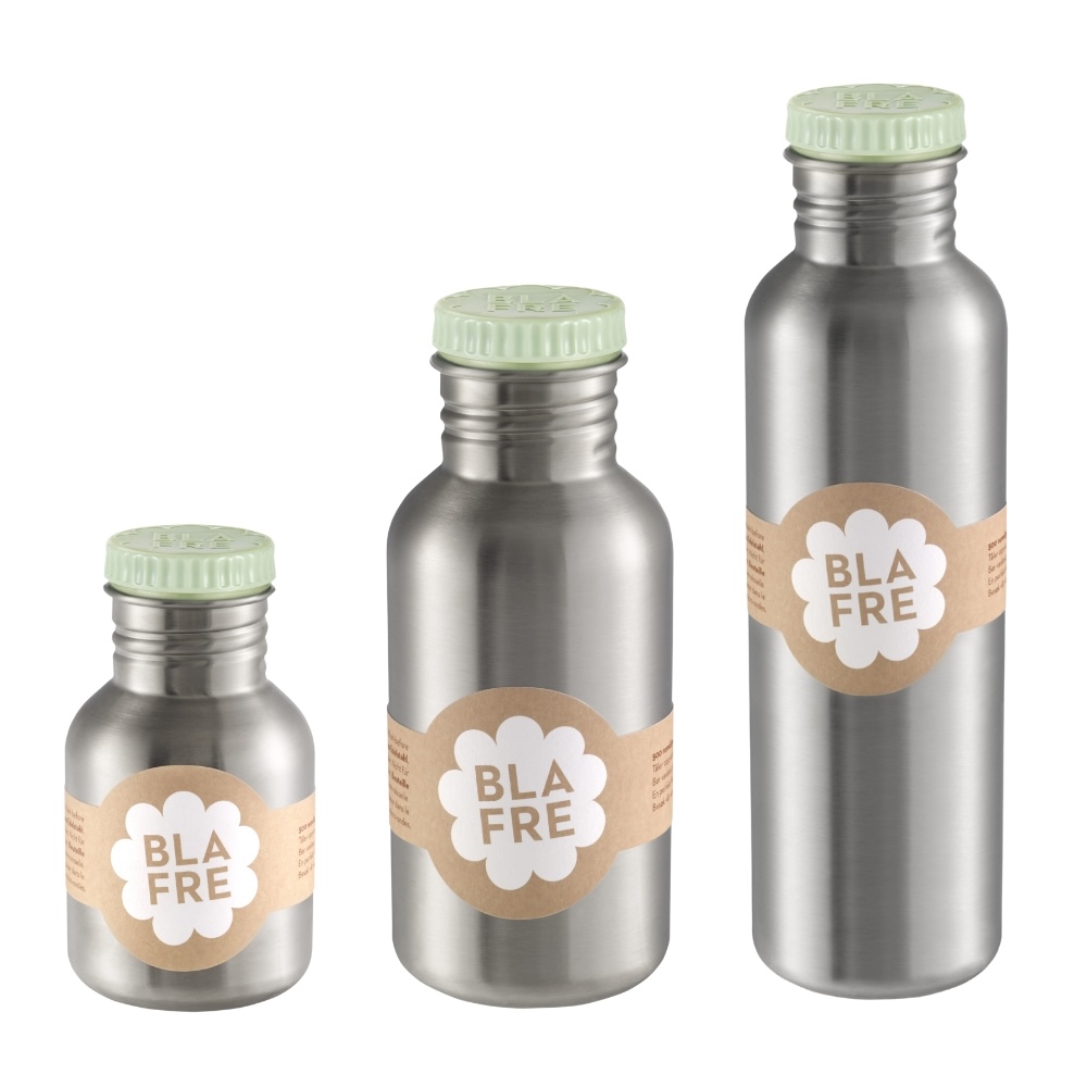 Blafre RVS drinkfles lichtgroen 300ml, 500ml en 750ml