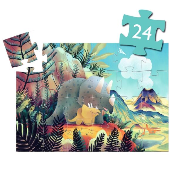 Djeco puzzel teo de dino 24 puzzelstukjes